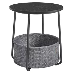 vasagle-masuta-depozitare-rotunda-cu-cos-textil-gri-ardezie-si-negru-4551cm
