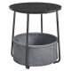 vasagle-masuta-depozitare-rotunda-cu-cos-textil-gri-ardezie-si-negru-4551cm