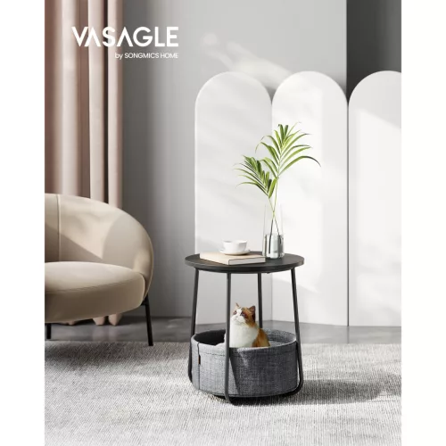 vasagle-masuta-depozitare-rotunda-cu-cos-textil-gri-ardezie-si-negru-4551cm
