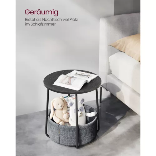 vasagle-masuta-depozitare-rotunda-cu-cos-textil-gri-ardezie-si-negru-4551cm