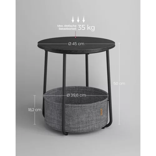 vasagle-masuta-depozitare-rotunda-cu-cos-textil-gri-ardezie-si-negru-4551cm