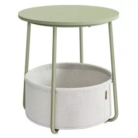 vasagle-masuta-depozitare-rotunda-cu-cos-textil-verde-baie-si-alb-crem-4551cm