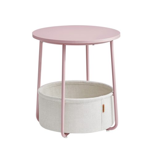 vasagle-masuta-depozitare-rotunda-cu-cos-textil-roz-pastel-si-alb-4551cm
