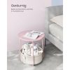 vasagle-masuta-depozitare-rotunda-cu-cos-textil-roz-pastel-si-alb-4551cm