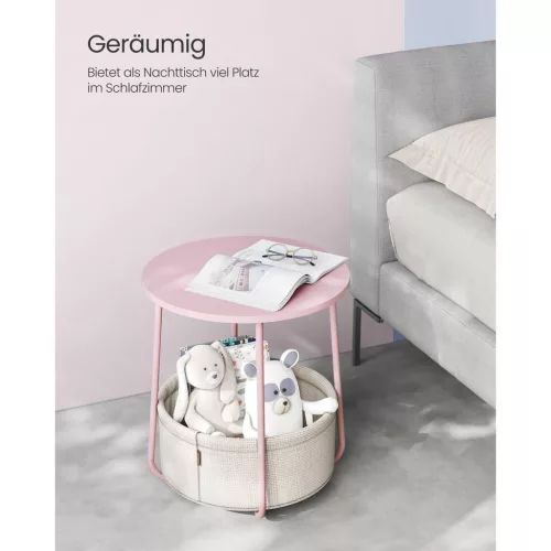 vasagle-masuta-depozitare-rotunda-cu-cos-textil-roz-pastel-si-alb-4551cm