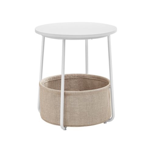 vasagle-masuta-depozitare-rotunda-cu-cos-textil-alb-si-bej-4551cm