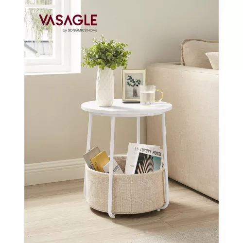 vasagle-masuta-depozitare-rotunda-cu-cos-textil-alb-si-bej-4551cm