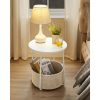vasagle-masuta-depozitare-rotunda-cu-cos-textil-alb-si-bej-4551cm