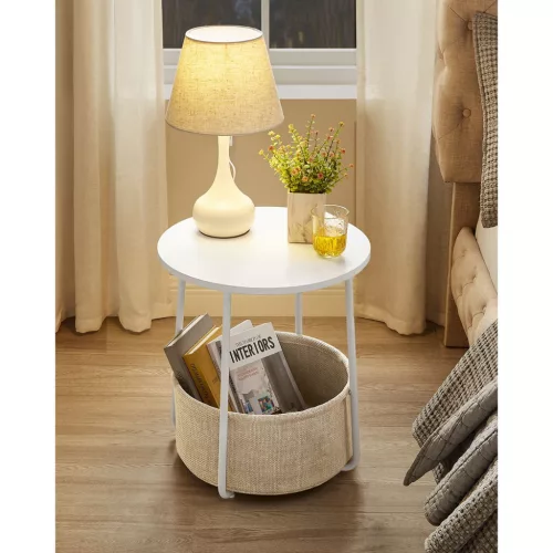 vasagle-masuta-depozitare-rotunda-cu-cos-textil-alb-si-bej-4551cm