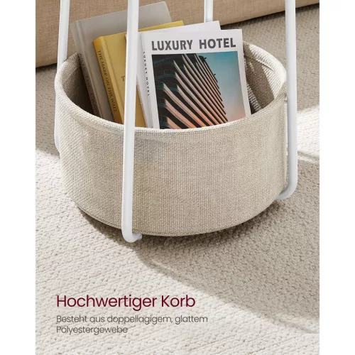 vasagle-masuta-depozitare-rotunda-cu-cos-textil-alb-si-bej-4551cm