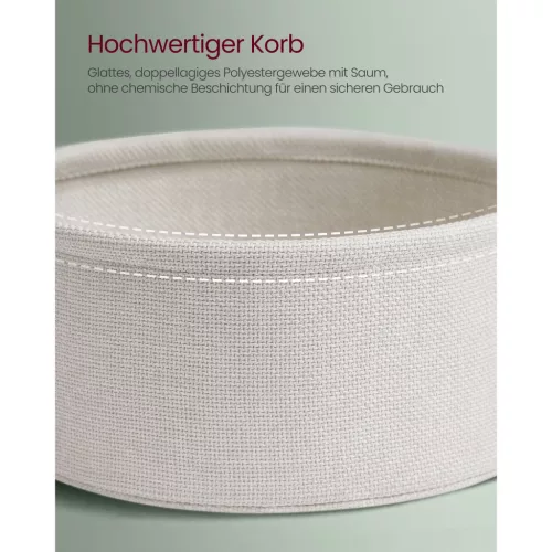 vasagle-masuta-depozitare-rotunda-cu-cos-din-material-textil-separator-incorporat-verde