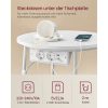 vasagle-masuta-depozitare-rotunda-cu-cos-textil-separator-incorporat-maro-nisip-si-alb-mat