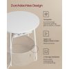 vasagle-masuta-depozitare-rotunda-cu-cos-textil-separator-incorporat-maro-nisip-si-alb-mat