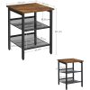 vasagle-masuta-depozitare-2-buc-cu-doua-rafturi-din-plasa-metalica-maro-rustic-40x40x50cm