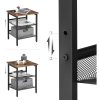 vasagle-masuta-depozitare-2-buc-cu-doua-rafturi-din-plasa-metalica-maro-rustic-40x40x50cm