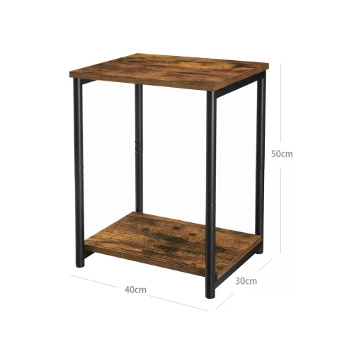 vasagle-masuta-de-depozitare-2-buc-cu-raft-inferior-de-depozitare-maro-rustic-38x30x50cm