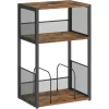 Raft pentru viniluri, 3 niveluri, maro rustic, 43 x 30 x 69 cm