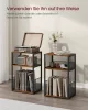Raft pentru viniluri, 3 niveluri, maro rustic, 43 x 30 x 69 cm