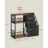 Raft pentru viniluri, 3 niveluri, maro rustic, 140 albume
