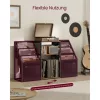 Raft pentru viniluri, 3 niveluri, maro rustic, 140 albume