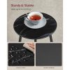 vasagle-masuta-depozitare-rotunda-2-niveluri-cu-blat-din-sticla-model-marmura-neagra
