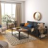 vasagle-masa-consola-cu-raft-din-plasa-metalica-maro-rustic-60x30x60cm