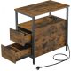 vasagle-masa-consola-cu-doua-sertare-separator-incorporat-masuta-depozitare-maro-rustic