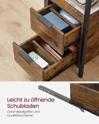 vasagle-masa-consola-cu-doua-sertare-separator-incorporat-masuta-depozitare-maro-rustic