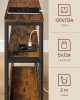 vasagle-masuta-depozitare-noptiera-ingusta-3-niveluri-cu-separator-incorporat-maro-rustic