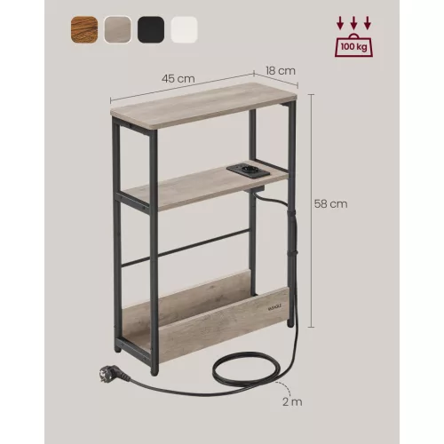 vasagle-masuta-depozitare-ingusta-noptiera-3-niveluri-cu-separator-incorporat-greige