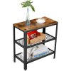vasagle-masuta-depozitare-cu-doua-rafturi-din-plasa-metalica-maro-rustic-60x30x60cm