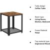 vasagle-masa-consola-cu-raft-din-plasa-metalica-maro-rustic-45x45x55cm