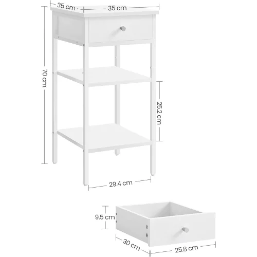 vasagle-masuta-depozitare-noptiera-comoda-cu-doua-rafturi-35-x-35-x-70-cm-alb