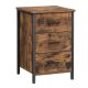 vasagle-noptiera-cu-3-sertare-maro-rustic-40x40x60cm