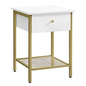 vasagle-noptiera-cu-raft-din-plasa-metalica-auriu-40x40x55cm