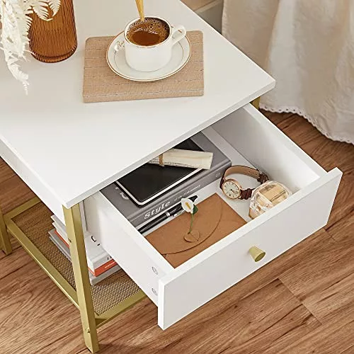 vasagle-noptiera-cu-raft-din-plasa-metalica-auriu-40x40x55cm