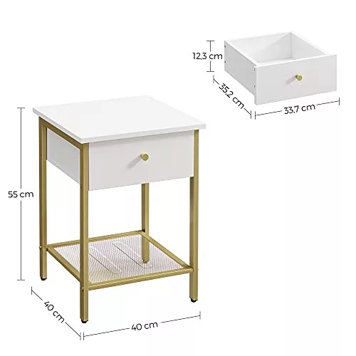 vasagle-noptiera-cu-raft-din-plasa-metalica-auriu-40x40x55cm
