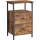 vasagle-noptiera-cu-doua-sertare-maro-rustic-38x28x60cm