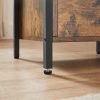 vasagle-noptiera-cu-doua-sertare-maro-rustic-38x28x60cm