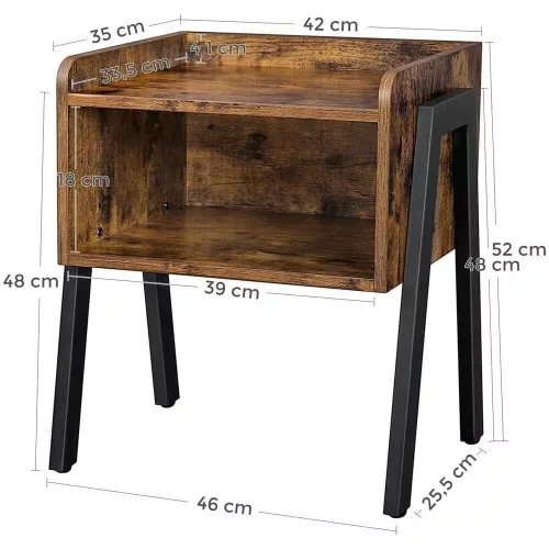 vasagle-noptiera-cu-raft-deschis-maro-rustic-46x35x51cm