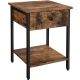vasagle-noptiera-cu-sertar-si-raft-maro-rustic-40x40x50cm