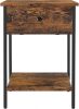 vasagle-noptiera-cu-sertar-si-raft-maro-rustic-40x40x50cm