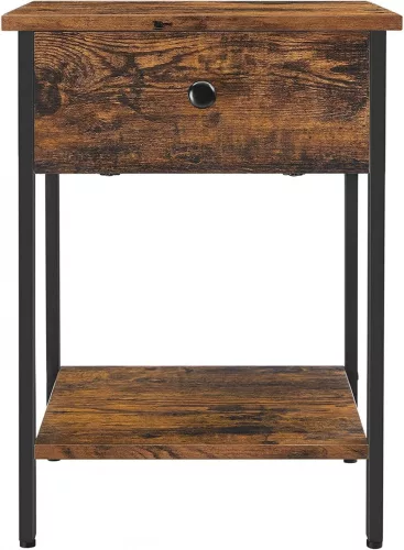 vasagle-noptiera-cu-sertar-si-raft-maro-rustic-40x40x50cm