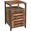 vasagle-noptiera-cu-doua-rafturi-maro-rustic-40x40x60cm