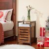 vasagle-noptiera-cu-doua-rafturi-maro-rustic-40x40x60cm