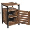vasagle-noptiera-cu-doua-rafturi-maro-rustic-40x40x60cm