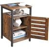 vasagle-noptiera-cu-doua-rafturi-maro-rustic-40x40x60cm