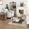 vasagle-noptiera-cu-doua-rafturi-maro-rustic-40x40x60cm
