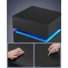 Noptieră cu iluminare LED, 3 sertare, neagră 35x40x55cm