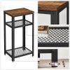 vasagle-masuta-depozitare-rotunda-cu-doua-rafturi-din-plasa-metalica-maro-rustic